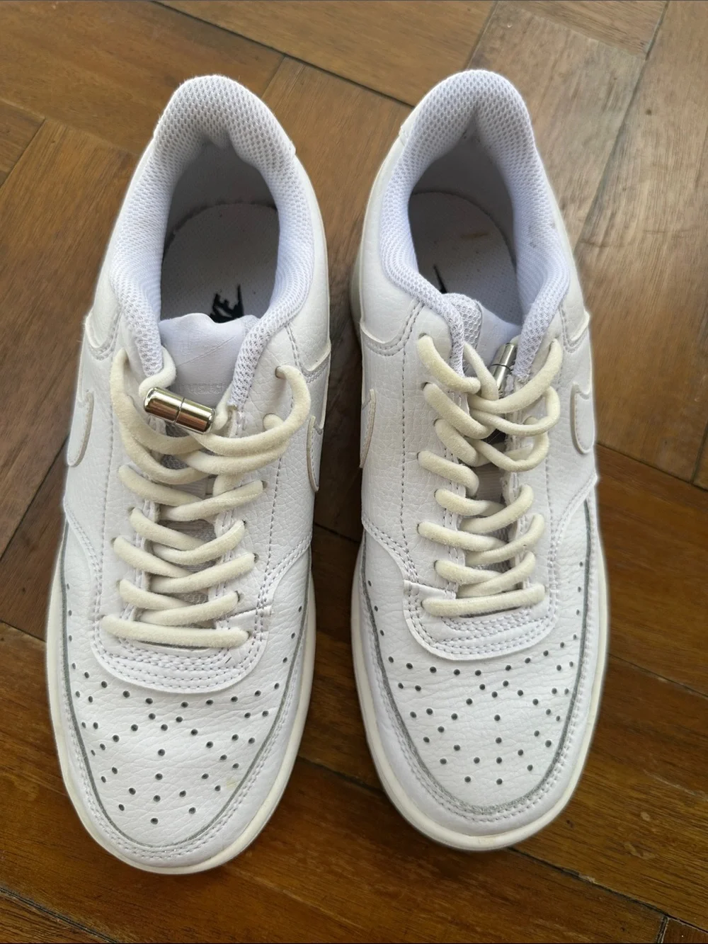 Nike White Low-Top Leather Sneakers